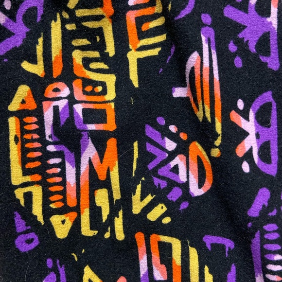 New Lularoe Leggings Aztec purple print - Picture 2 of 7